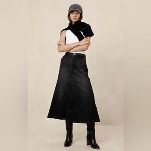 NWT! Banana Republic Center Split Classic Denim Maxi Skirt